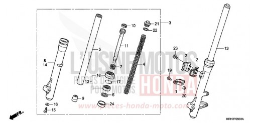 FOURCHETTE AVANT XR125L5 de 2005